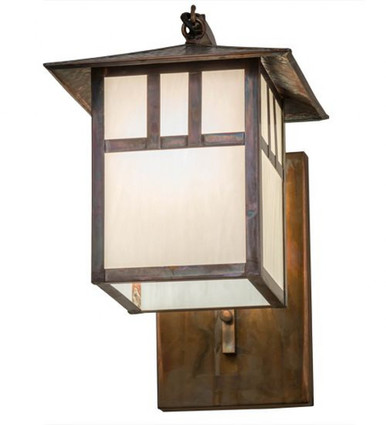 Seneca Double Bar Mission 1 Light Hanging Wall Sconce 14 x 9 Inch by Meyda - 168119
