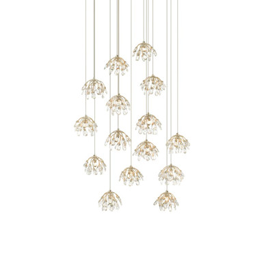 Crystal Bud 15 Light Large Round Pendant by Currey Company - 9000-0670