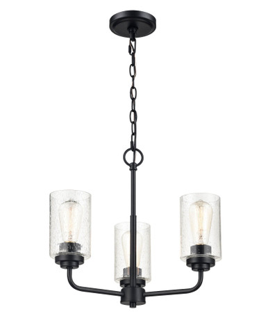 Moven 3 Light Chandelier 16 Inch Tall and 18 Inch Wide by Millennium - 9603