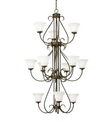 Jaqueline 12 Light 3 Tier Chandelier 60 x 36 Inches Wide by Meyda Tiffany - 120260