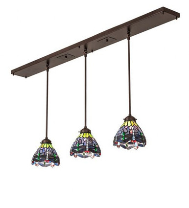 Tiffany Hanginghead Dragonfly 36W 3 LED Island Pendant 27 x 7 Inch by Meyda - 244630