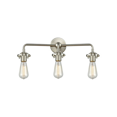 Beacon 3 Light Bath Vanity 9 Inch Tall and 24 Inch Wide by Innovations - 284-3W-SN