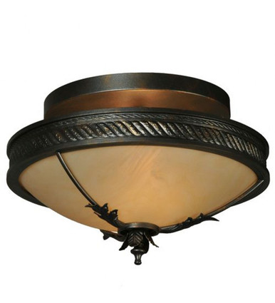 Hoja 2 Light Semi Flush Mount 10 x 15.25 Inches by Meyda Tiffany - 132432