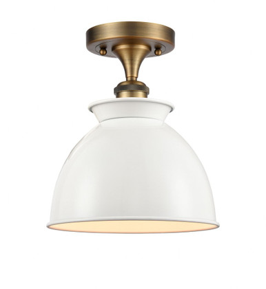 Adirondack 1 Light Semi Flush Mount 9.75 X 8.25 Inch Wide by Innovations - 516-1C-BB-M14-W