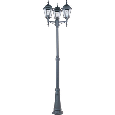 Poles 3 Light Outdoor Pole/Post Mount 24 x 100 inches by Maxim - 1105BK