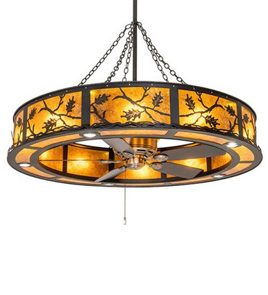 Oak Leaf 10 Light Fandelier 96 In H and 56 In W by Meyda Tiffany - 252652