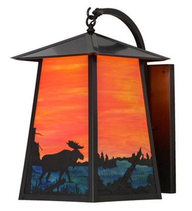Stillwater Moose at Lake 1 Light Wall Sconce 25 x 14.5 Inch by Meyda - 147998