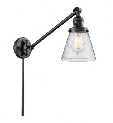 Cone 1 Light Adjustable Swing Arm Wall Sconce 25 X 6.25 Inch by Innovations - 237-BK-G64