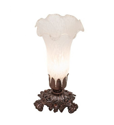 White Pond Lily 8 Inch 1 Light Accent Lamp by Meyda Tiffany - 11259