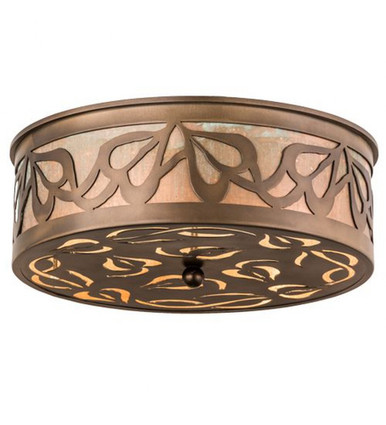 Morning Glory 3 Light Flush Mount 8 x 16 In by Meyda Tiffany - 30854