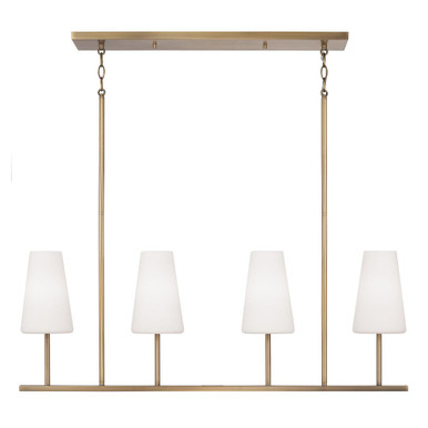 Averitt 4 Light Linear Chandelier 19 Inch Tall and 42 Inch Wide by Capital - 855241