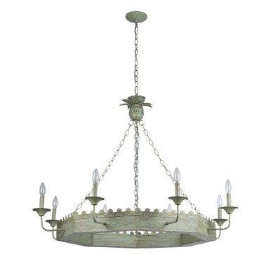 Finley 8 Light Chandelier 32 Inch Tall and 42 Inch Wide by Golden - 0838-8 VS