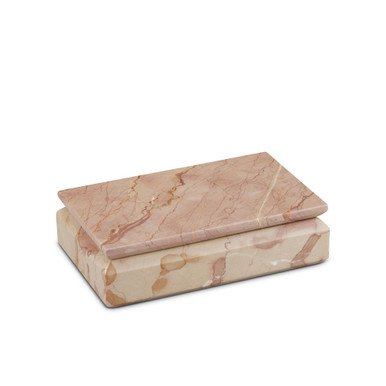Leslie 2.75 Inch Marble Box In Modern Style by Currey Company - 1200-0802