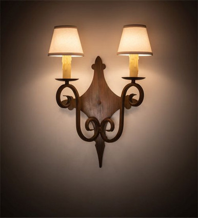 Angelique 2 Light Wall Sconce 21.5 x 15 Inches by Meyda Tiffany - 202222