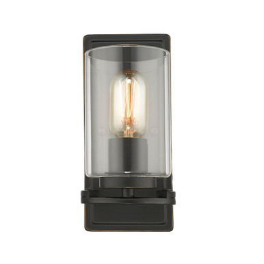 Monroe 1 Light Wall Sconce by Golden - 7041-1W BLK-CLR