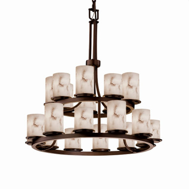 Lumenaria Dakota 21 Light 2 Tier Chandelier by Justice Design FAL-8767-10 - FAL-8767-10