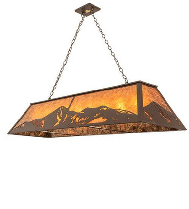 Mountain Range 9 Light Oblong Pendant 18 x 17 Inch by Meyda Tiffany - 136601