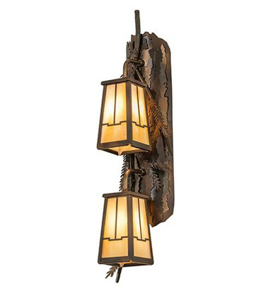 Pine Branch Valley View 2 Light Wall Sconce 25 x 7 Inches by Meyda Tiffany - 257932