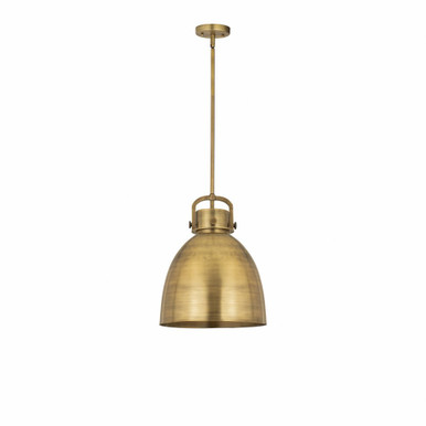 Newton Bell 1 Light Metal Shade Medium Pendant 14 Inch Wide by Innovations - 410-1SL-BB-M412-14BB