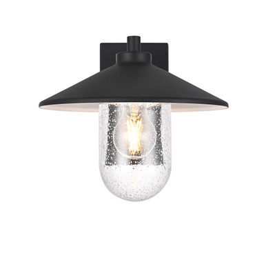 Scott 1 Light Outdoor Wall Mount 10 Inch Tall and 10 Inch Wide by Elegant - OD416W10BK