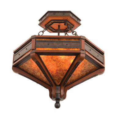Aspen 6 Light Inch Wide Semi Flush Mount by Kalco - 5836NI