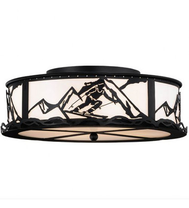 Alpine 4 Light Flush Mount 8 x 22 In by Meyda Tiffany - 15435