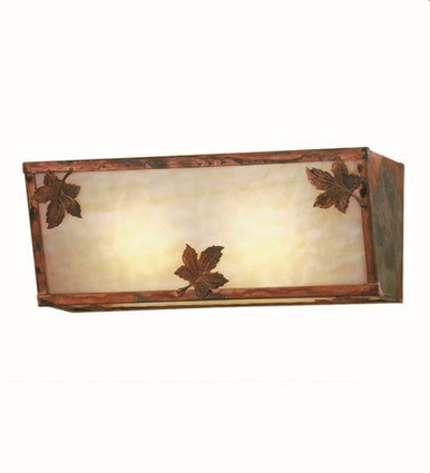 Maple Leaf 2 Light Bath Vanity 6 x 16 Inches by Meyda Tiffany - 51692