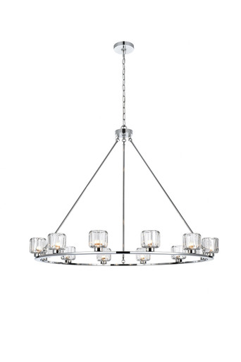 Cadence 12 Light Chandelier 36.5 Inch Tall and 48 Inch Wide by Elegant - 5100D48