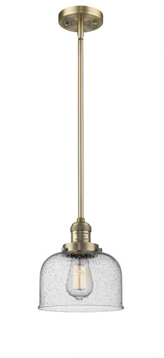 Bell 1 Light Stem Hung Mini Pendant 10 Inch and 8 Inch Wide by Innovations - 201S-BB-G74