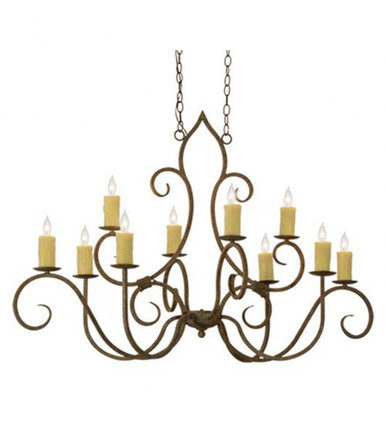 Clifton 10 Light Oblong Chandelier 34.5 x 28 Inches Wide by Meyda Tiffany - 117425