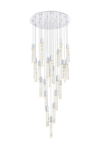 Aurora 6.5W 25 LED Chandelier 19 Inch Tall and 42 Inch Wide by Elegant - 2089G42