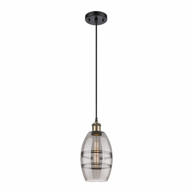 Vaz 1 Light Mini Cord Hung Pendant 8.13 Inch Tall by Innovations - 516-1P-G557-6