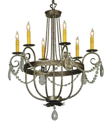 Antonia 6 Light Chandelier 38.25 x 28.5 Inches Wide by Meyda Tiffany - 133148