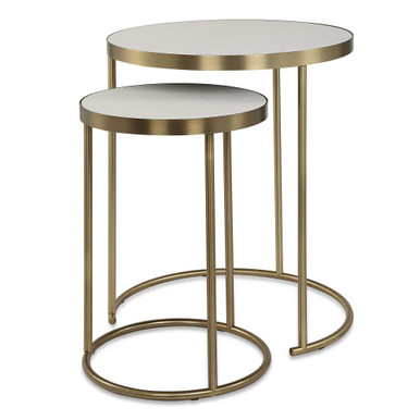 Aragon Nesting Table(Set of 2) 24 Inch Tall and 19.5 Inch Wide by Uttermost - 50007