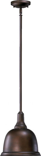 1 Light Small Dome Pendant 15.5 Inch Tall by Quorum - 802-10-86