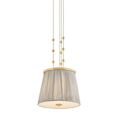 Valeria 1 Light Pendant 15 Inch Tall and 18 Inch Wide by Hudson Valley - 8519-AGB