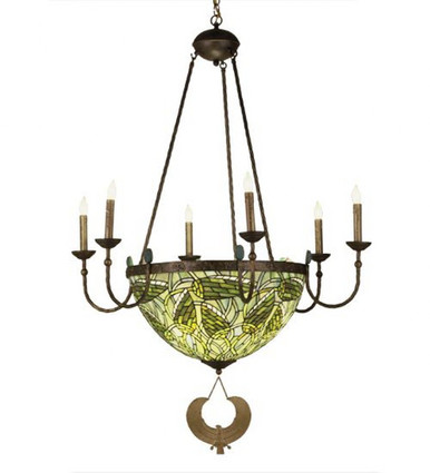 Lotus Bud 4 Light Oversized Chandelier By Meyda Tiffany - 49092