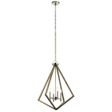Deryn 4 Light Medium Chandelier by Kichler - 43034dag