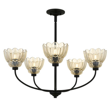 Whitecap 15W 5 LED Chandelier 12.25 Inch Tall and 28 Inch Wide by Quoizel - WHP5028