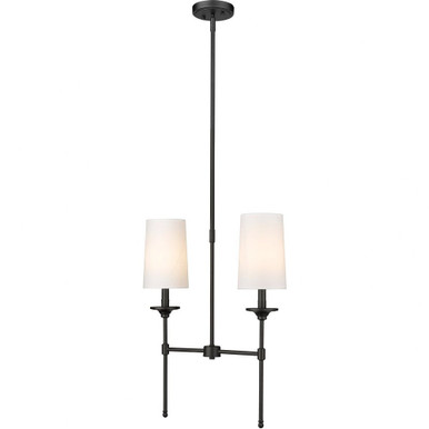 Emily 2 Light Chandelier 24 x 5.5 Inches by Z-Lite - 3033-2L-MB