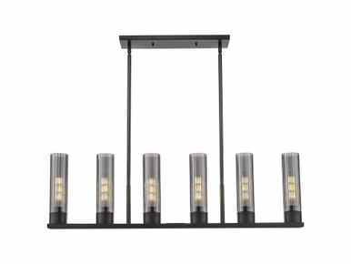 Empire 6 Light Stem Hung Oversized Linear Pendant by Innovations - 429-6I-G429-11