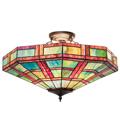 Gillette 3 Light Semi Flush Mount 15 x 22 Inches by Meyda Tiffany - 261297