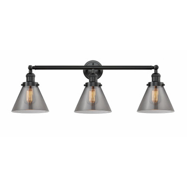 Cone 3 Light Bath Vanity 11 Inch Tall and 32 Inch Wide by Innovations - 205-OB-G43