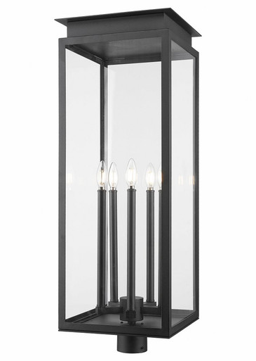 Nova 5 Light Outdoor Post Mount 35 Inch Tall and 12.5 Inch Wide By Z-Lite - 5018PHXLR-BK