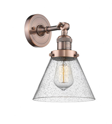 Cone 1 Light Adjustable Wall Sconce 10.5 and 8 Inch Wide by Innovations - 203-AC-G44
