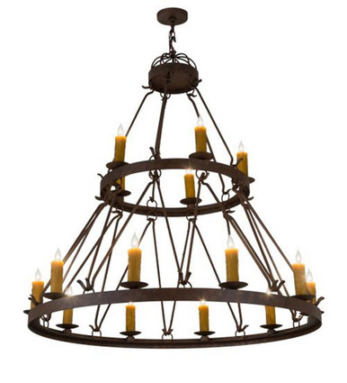 Lakeshore 15 Light 2 Tier Chandelier 68 x 54 Inches Wide by Meyda Tiffany - 169258