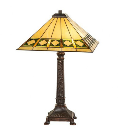 Diamond Band Mission 2 Light Table Lamp 27 x 24 Inch by Meyda Tiffany - 255015