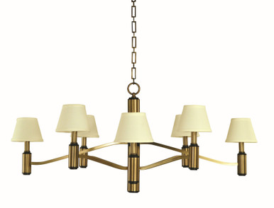 Hampton 8 Light Oversized Chandelier by Framburg - 5638 AB/MBLACK