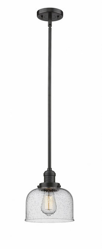 Bell 1 Light Stem Hung Mini Pendant 10 Inch and 8 Inch Wide by Innovations - 201S-OB-G74