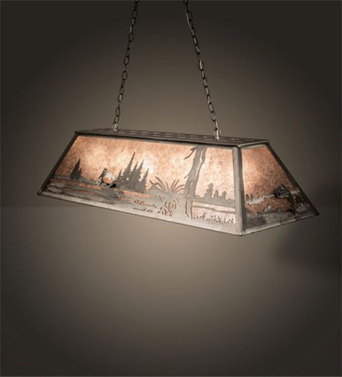 Leaping Trout 11 Light Oblong Pendant 20 x 17 Inches by Meyda Tiffany - 65180